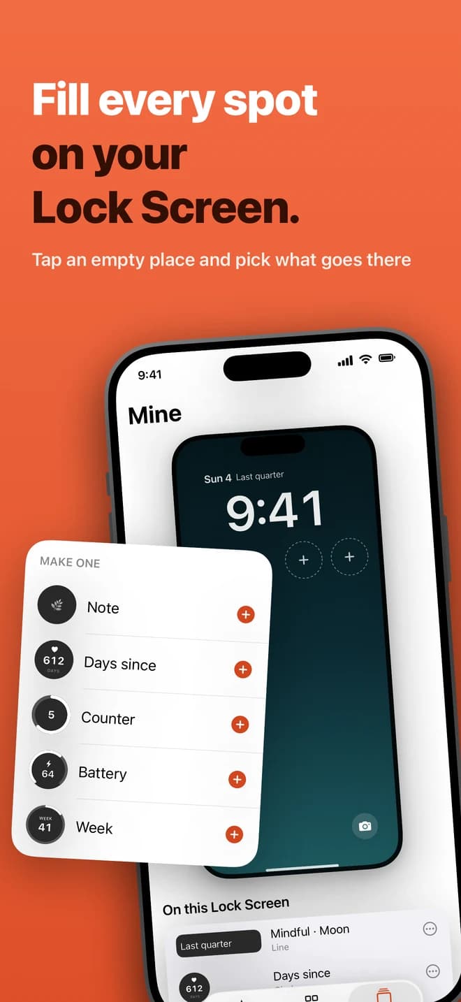 Filling the empty places of a Lock Screen