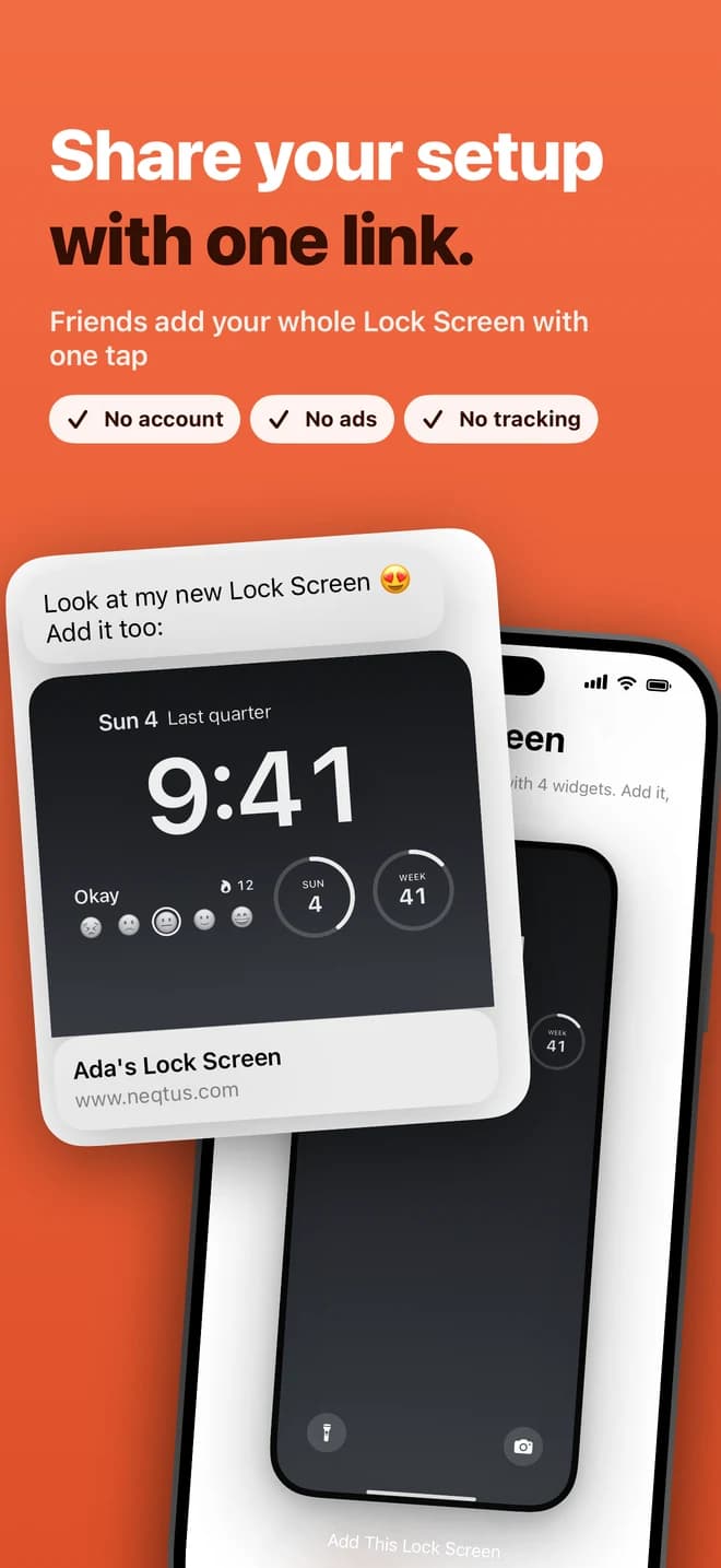 A Lock Screen shared as a link